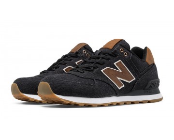 New Balance 574 15 Ounce Canvas Unisex Noir / Marron Lifestyle Chaussures ML574-FOC