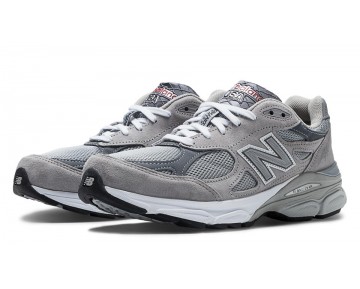 New Balance 990v3 Unisex Gris / Blanc Chaussures De Course W990