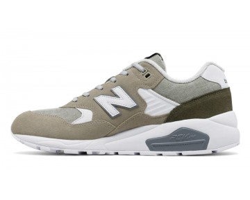 New Balance 580 Deconstructed Leather pour Homme Argent Vison / Triumph Vert Lifestyle Chaussures MRT580-L