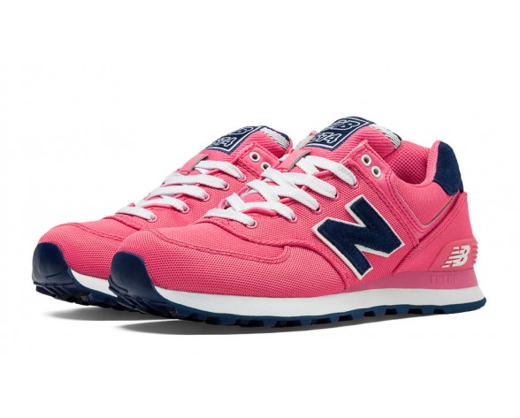 New Balance 574 Pique Polo Pack pour Femme Bubble Gum Rose / Marine Casual Chaussures WL574-PO
