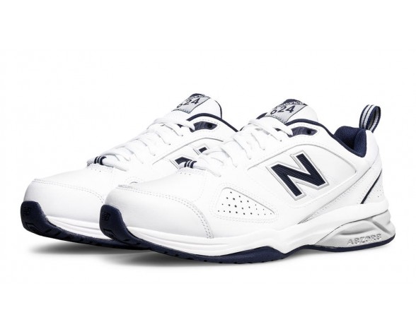 New Balance 624v4 Entraînement pour Homme Blanc / Marine Chaussures MX624-V4