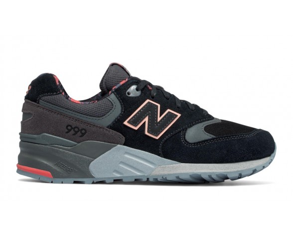 New Balance 999 Suede pour Femme Noir / Blanchi Sunrise / Acier Lifestyle Chaussures WL999-SM