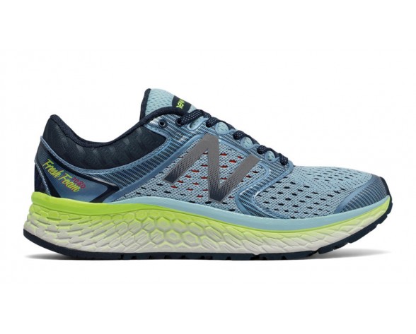 New Balance Fresh Foam 1080v7 pour Femme Ozone Bleu Glow / Citron Vert Glo Running Chaussures W1080-V7