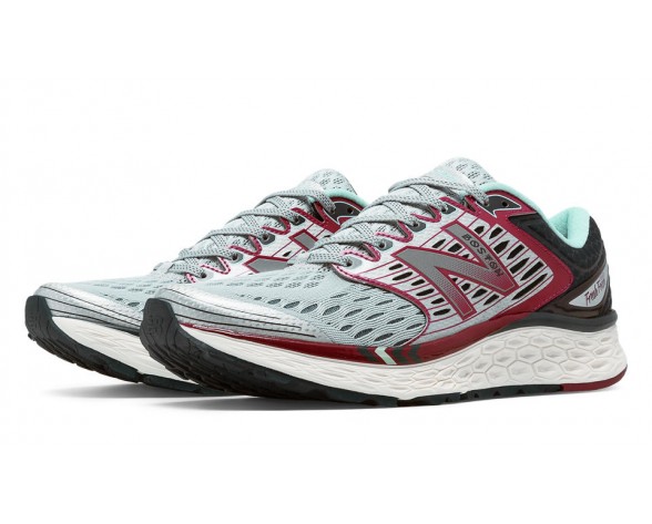 New Balance Fresh Foam 1080 Boston pour Femme Gris / Bordeaux Running Chaussures W1080B-V6