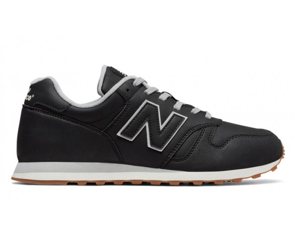 New Balance Leather 373 pour Homme Black with Grey Lifestyle Chaussures MD373-L1