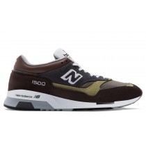 New Balance 1500 Made in UK pour Homme Brown with Grey & Military Green Lifestyle Chaussures M1500-U3