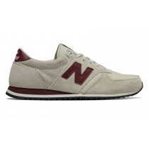 New Balance 420 pour Homme Cream with Burgundy Lifestyle Chaussures U420-B8