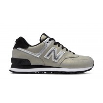 New Balance 574 Seasonal Shimmer pour Femme Metallic Silver with Black Lifestyle Chaussures MS574-S2