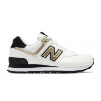 New Balance 574 Seasonal Shimmer pour Femme White with Gold Lifestyle Chaussures MS574-S3