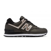 New Balance 574 Seasonal Shimmer pour Femme Black with Champagne Metallic Lifestyle Chaussures MS574-S4