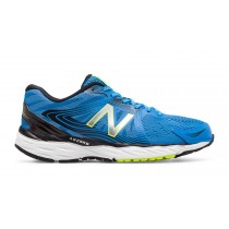 New Balance 680v4 pour Homme Electric Blue with Black & Hi-Lite Chaussures De Course M680-V4b