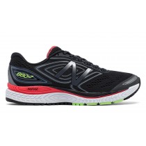 New Balance 880v7 pour Homme Black with Thunder & Energy Red Chaussures De Course M880-V7a