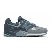 New Balance 999 Suede pour Femme Gunmetal / Ozone Bleu / Gris Lifestyle Chaussures WL999-SM