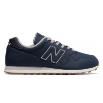 New Balance Leather 373 pour Homme Navy with Grey Lifestyle Chaussures MD373-L3