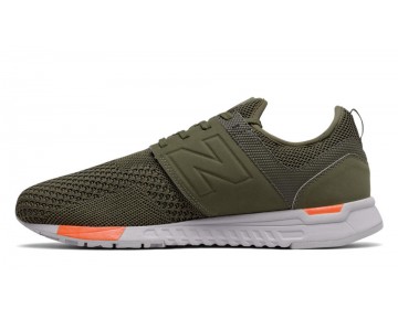 New Balance 247 Sport Homme Olive with Orange S-019