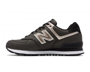 New Balance 574 Seasonal Shimmer pour Femme Black with Champagne Metallic Lifestyle Chaussures MS574-S4