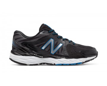 New Balance 680v4 pour Homme Black with White & Electric Blue Chaussures De Course M680-V4a