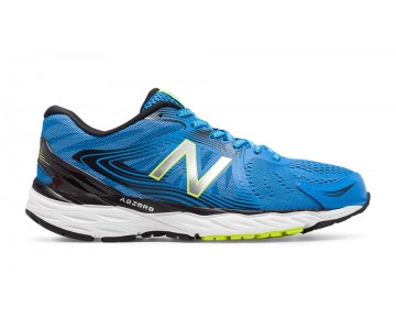 New Balance 680v4 pour Homme Electric Blue with Black & Hi-Lite Chaussures De Course M680-V4b