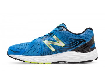 New Balance 680v4 pour Homme Electric Blue with Black & Hi-Lite Chaussures De Course M680-V4b