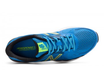 New Balance 680v4 pour Homme Electric Blue with Black & Hi-Lite Chaussures De Course M680-V4b