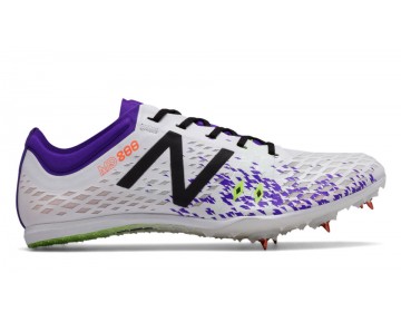 New Balance MD800v5 Spike pour Femme Blanc / Violet Chaussures De Course WMD800-V5