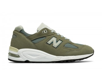 New Balance 990v2 Made in the USA pour Homme Olive / Gris Lifestyle Chaussures M990-V2NM