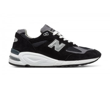 New Balance 990v2 Heritage pour Homme Noir / Pewter Casual Chaussures M990-V2H