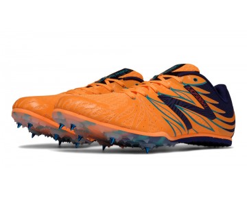 New Balance MD500v4 Spike pour Homme Orange Pop / Noir / Atlantique Bleu Chaussures De Course MMD500-V4