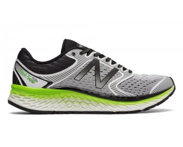 New Balance Fresh Foam 1080v7 pour Homme White with Energy Lime Running Chaussures E1080-V7