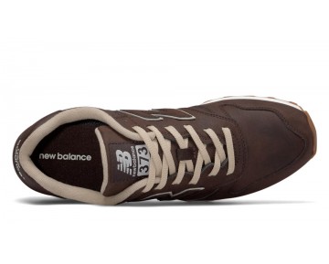 New Balance Leather 373 pour Homme Brown with Beige Lifestyle Chaussures MD373-L2