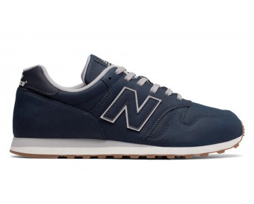 New Balance Leather 373 pour Homme Navy with Grey Lifestyle Chaussures MD373-L3
