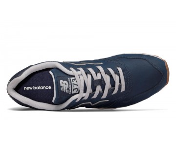 New Balance Leather 373 pour Homme Navy with Grey Lifestyle Chaussures MD373-L3